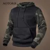 Hoodies dos homens moletons velo outono inverno casual homens outwear camuflagem pulôver masculino colarinho solto 4xl 220930