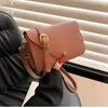 Evening Bags Young Girls Retro Small Shoulder Messenger Bag Women Fashion Solid Color Orange Zipper Square Elegant Ladies Purse