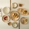 Płytki Nordic Cute Cartoon Bear Wzór porcelanowy zastawa stołowa domowa zupa ryżowa miska z makaron