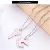 Pendant Necklaces Trendy Friend NecklaceFor Women Men Black Pink Color Key Heart Shape Cute Style Creative Design Jewelry Accessories