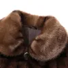 Fauxe Fur Новая зима имитация норкового пальто женщин в среднем расстоянии свободный негабаритный тик для женской одежды среднего возраста Y2209