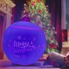 60 cm Glow Christmas Decoration Ball PVC opblaasbare lantaarn met oplaadbare LED -licht afstandsbediening op voor buiten binnen