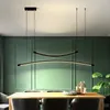 Candeliers minimalistas modernos lustres lustres lustres de jantar cozinha ilha de lâmpada pendente longa lumin