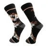 Heren sokken dieren heren sok cartoon crew standaard man patchwork unisex casual sox volwassen katoen mode klassieker herfst winter sokken