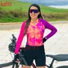 Jersey de ciclismo Define o conjunto de shorts femininos do Kafitt Short Triathlon Mumpsuit ao ar livre camisa de manga comprida 220929