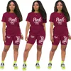 Survêtements pour femmes 2022 mode d'été pantalons de sport décontractés ensemble dessin animé impression T-Shirt Shorts deux pièces vêtements pour femmes