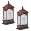 Bandes 2pcs éléments de noël veilleuse décorative vent lanterne lampe de décoration de table