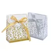 Cadeau cadeau 10pcs or argent papier boîte de bonbons sac emballage de mariage bébé douche faveurs fournitures de fête d'anniversaire