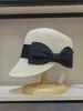 Berets 202207-maj-2508373 Drop Japan Style Sidan Bowknot Plant Fiber Grass Lady Octagonal Hat Women Visirs Cap