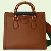 Diana Tote Bag Bamboo Handle TOTES أحزمة جلدية قابلة للإزالة مصممة فاخرة مزدوجة Jumbo G Top Handbags Women Men Crossbody Mini