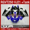 & Tank Fairings Kit For SUZUKI SAPC RGVT250 RGV-250CC blue silvery 1988-1989 Bodys 159No.156 RGV-250 RGV250 VJ21 RGVT-250 1988 1989 RGVT RGV 250CC 250 CC 88 89 ABS Fairing