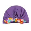 Chapeaux 1 pièces choisis filles garçons doux Turban oreille noeud bonnet chapeau musulman inde bohème arcs