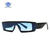 サングラス TEENYOUN スクエア女性男性ブランドデザイナーワンピース長方形 UV400 Oculos デソ眼鏡 2022 サングラス