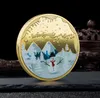 Artigianato Moneta commemorativa natalizia Bomboniere Personalità Cartone animato Babbo Natale Collezione di medaglie Regalo artigianale 40MM SN6806