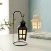 Candle Holders Small Glam Vintage Iron Garden European Style Metal Lamp Porta Velas Home Decoration Accessories