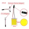 2 Stücke Weiß Rot Blau 24 Smd Licht Panel Auto Innen Lesen Karte Lampe Dome Soffitte BA9S 3 Adapter DC12 V Lichter