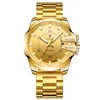 lmjli - Mens mechanical watch 46mm luminous business watches stainless steel wristwatch