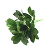 Fleurs décoratives 1 pc réaliste feuille artificielle branche réaliste 9 branches Schefflera plante Faux Simulation plantes décor à la maison