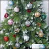 Party Decoration 12Pcs Christmas Tree Decor Ball 80Mm Bauble Xmas Hanging For Home Decorations H Drop Delivery 2021 Garden Festive Pa Dhtir