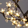 Strings LED Cherry Blossom Tree Branches Light Table Night Lamps 24/36/48leds Flower Lantern For Wedding Festival Party Bedroom Decor