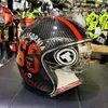 Caschi moto TORC V587 / 4 Open Face Casco vintage in fibra di carbonio Specchietto antiappannamento Equipaggiamento protettivo