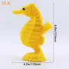 Seahorse Shape 물 담뱃대 미니 실리콘 버블 러 흡연 봉 파이프 유리 그릇 물 버블러 파이프 라인 크랙 냉각 DAB 장비 6.0 인치 흡연 봉 420