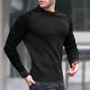 Men's Sweaters Vintage Pattern Patchwork Long Sleeve Sweater Men Autumn Fashion Crew Neck Knitted Tops Pullover Mens Casual Slim Knit 220930