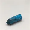 Figurines décoratives 1 pièce 70-80mm, baguette en cristal d'apatite bleue naturelle, pierre à Point unique pour la guérison