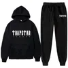 Herrspårar för män med män med huvor 2 stycken Set Hoodie Sweatshirt Sweatpants Sportwear Jogging Outfit Logo Man