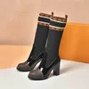 Silhouette Black Boots Designer Luxury Woman Hight Heel Boots