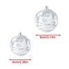 パーティーデコレーション6pcs/セット透明なクリスマスボールペンダント6/8cm木の透明な吊り下げ装飾品クリスマス装飾