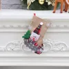 Świąteczna kreskówka Santa Claus Snowman Elk Xmas Sock Candy Gift Socks Bag Festival Wiszący Dekor Decor Zapasy imprezy RRB15936