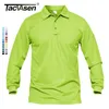 Men's T-Shirts TACVASEN Men Tactical T-shirts Summer Quick Dry Performance Airsoft Long Sleeve Lightweight Pique Jersey Golf 220930