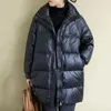 Женские траншевые пальто 2022 Winter Down Padded Женщины Женщины толстые распущенные большой шерсть для женской одежды Женская одежда меховой воротник