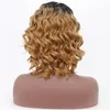 Black Gradient Wigs Brown Wigs Feminino curto