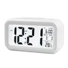 Tabelle Uhren Elektrische Desktop Uhr Elektronische Alarm Digitales LED -Bildschirm Datum Zeit Kalender Schreibtisch Uhr Home Dekorationen
