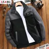 Men's Jackets SFABL Fashion Patchwork Fleece Coat Winter Parkas Thick Warm Overcoat Autumn Male Outerwear 4XL 220930