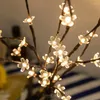 Lampy stołowe Yinzam LED Tree Tree Oddział Night Lights Dekor DIY Oświetlone gałęzie 20 żarówek bateria obsługiwana lampa biurka na prezent na imprezę domową