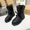 Designerskie buty kobiety Chunky But Sheepskin Wool Bootie Bowtie Boots Winter Snow Bootie Black Grey Brown Classic Ladies Buty