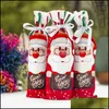 Confezioni regalo Creative Christmas Red Wine Bag Bottle Set Decorazioni Regalo Drop Delivery all'ingrosso 2021 Home Garden Fest Nerdsropebags500Mg Dhe6C