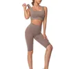 Trainingspakken voor dames naadloze vrouwen yoga set workout sportkleding sportschool kleding fitness lange mouw crop top top high taille leggings sportpakken 220929