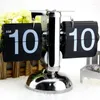 Table Clocks European-style Automatic Page-turning Clock Retro Simple Home Living Room Desk Small Scale Mechanical