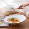 Plates Nordic Tableware Ceramic Plate Household Straw Hat Vegetable Western Pasta Sets