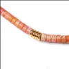 Chokers Nya naturliga afrikanska turkosa pärlor CLAVICLE CHAIN ​​CHOKER Halsband Kvinnor Guldfärger Loose Spacer Gem Stone Bijou CARSHOP2006 DH1ER