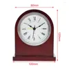 Table Clocks Vintage Wooden Clock Bedroom Bedside Snooze Alarm Wood Retro Desktop Home Decoration Desk Watch