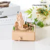 Decorative Objects Figurines Home Decor Accessories Kawaii Vintage Chirstmas Year Retro Birthday Gift Wooden Music Box Carousel Musical Boxes Hand Crank 220930