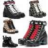 Designer Brand Women's Boots Ankel Boots Fashion Luxury Travel Leather Winter Crystal Casual Shoes Battle Boots Plattform Famr￶d skor Bekv￤ma Walking EU35-42