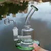 6 pouces narguilés en ligne Perc conduites d'eau en verre épais Bongs Mini plates-formes avec 4mm Quartz Banger 14mm Joint femelle