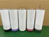 Sublimation Blutooth Speaker Tumbler Blank White Powder Coated Portable Wireless Speakers 20oz Travel Mug Smart Music Cup in Bulk Wholesale with straw Party Gift