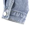 Damesjacks Dames bijgesneden spijkerjack Solid Classic Long Sleeve Button Down Jean Trucker Spring Autumn Ladies Casual